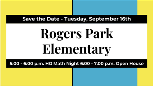 Announcement for HG Math Night
